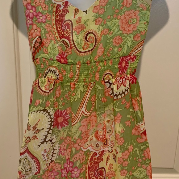 NWT Bisou Bisou green/yellow embellished size small top. - Picture 4 of 7